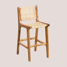 Wysoki Stołek Ogrodowy 60 Cm Z Drewna Tekowego Catua Drewno Tekowe - Sklum