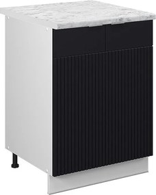 Szafki kuchenne czarne paski 60x60x82 fame-line