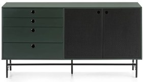Czarno-zielona komoda Teulat Punto, szer. 150 cm