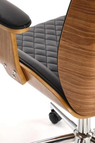 Fotel biurowy TIMBER czarny/orzechowy HALMAR