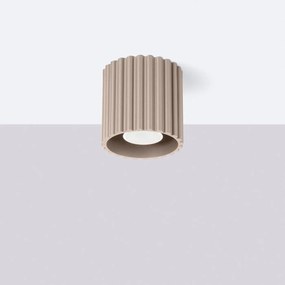 Plafon AURA 1 taupe GU10 ryflowany SOLLUX  LIGHTING