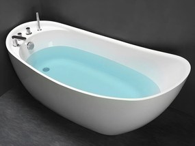 Wanna wolnostojąca NATALIA – 1-osobowa – 220 l – 150 × 75 × 70 cm (dł. × szer. × wys.) – kolor biały