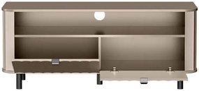Szary ryflowany stolik pod tv glina K2-C38