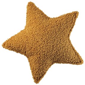Brązowa poduszka na sofę dziecięcą z materiału bouclé Star – Wigiwama