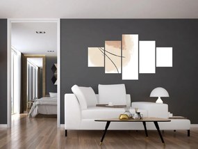 Obraz - Biała abstrakcja (125x70 cm)