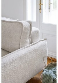 Czerwona rozkładana sofa z materiału bouclé 215 cm Patti – Bonami Selection