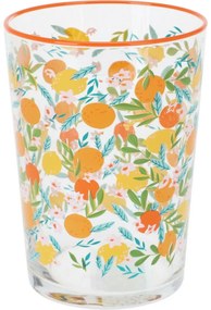 4-częściowy zestaw szklanek Flowers & Fruits 510 ml, pomarańczowy