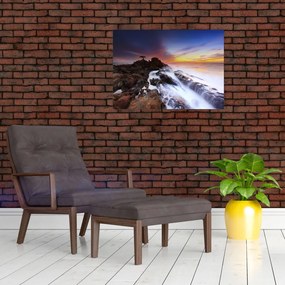 Obraz góry we mgle (70x50 cm)