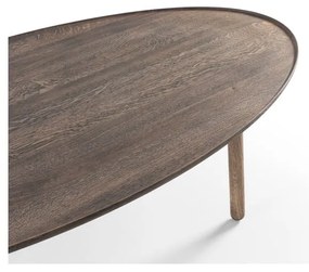 Brązowy stolik z litego drewna dębowego 80x150 cm Mu – Gazzda