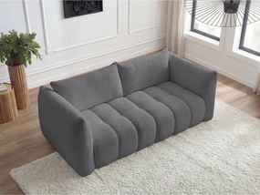 Szara sofa z materiału bouclé 234 cm Azra – Bobochic Paris