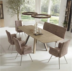 Zestaw do jadalni MCW-G55 (5 elementów),  brązowy