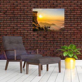 Obraz doliny w porannej mgle (70x50 cm)