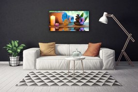 Fotoobraz na płótnie Atmosfera Spa: Świece i Kwiaty