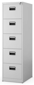 Metalowa szafa kartotekowa SARA V5, 460 x 1630 x 620 mm, szara