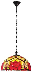 Brilagi - Tiffany witrażowy żyrandol na łańcuchu GARLAN 2xE27/60W/230V
