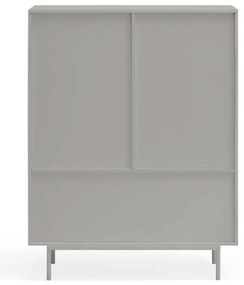 Szara wysoka komoda 97x130 cm Sierra – Teulat