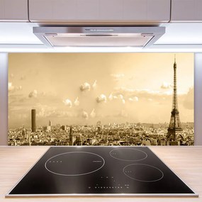 Panel Szklany do Kuchni Panorama Miejskich Kamienic