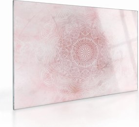 Obraz na szkle - Różowa mandala (70x50 cm)