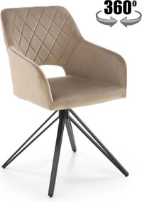 Krzesło do jadalni z obracanym siedziskiem K535 Halmar