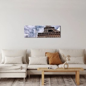Obraz Wieży Eiffla (z zegarem) (90x30 cm)