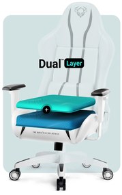 Fotel gamingowy Diablo X-One 2.0 Small: biało-czarny