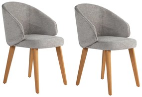 Zestaw krzeseł do jadalni Bentley Grey and Dark Oak, 2 szt.
