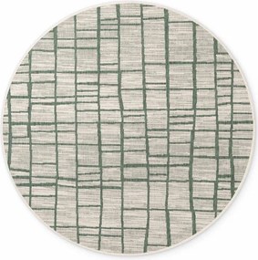 Zielony/kremowy okrągły dywan odpowiedni na zewnątrz ø 200 cm Haringey Crouch – Ted Baker