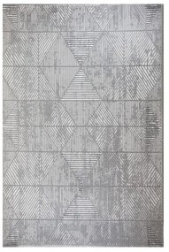 Dywan nowoczesny 3D Anett trójkąty szary 160 cm x 230 cm
