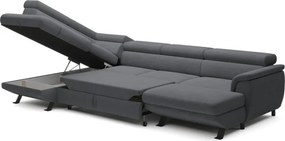 Narożnik RAVEN XL wolnostojący z funkcją spania tkanina Artico 37440 Stalowy WERSAL