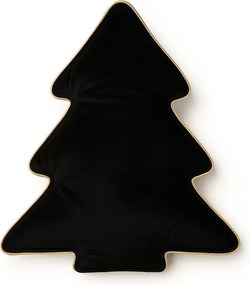 Czarna poduszka świąteczna - choinka
