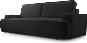 Masseno Sofa SOLO z funkcją spania i pojemnikiem na pościel, Rozkładana sofa - Czarny, GERRA 75