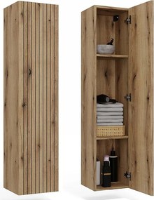 Szafka TIGO 1D|Dąb Evoke | 31x29,5x135 cm |Słupek Łazienkowy