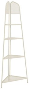 Beżowa metalowa półka narożna na balkon Garden Pleasure MWH, wys. 180 cm
