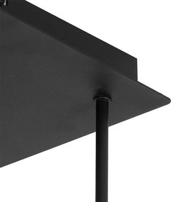 Lampa sufitowa w stylu art deco czarna ze złotem 9-świateł - Athens Wire