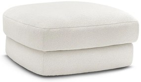 Biały podnóżek z materiału bouclé Leonore – Bobochic Paris