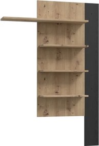Wielopoziomowa półka pionowa Breathtaker Q195, kolor dąb Cabezone/dąb Artisan