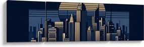 Obraz – Geometryczne miasto (170x50 cm)