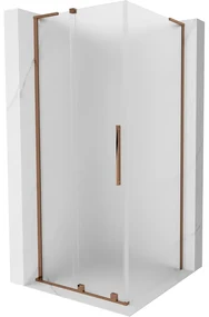 Mexen Velar L kabina prysznicowa rozsuwana 90 x 90 cm, szron, różowe złoto - 871-090-090-33-60