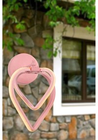 Różowy metalowy kinkiet LED Sevinc – Squid Lighting