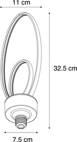 Żarówka dekoracyjna LED E27 czarna 6W 450 lm 3000K