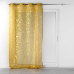 Żółta firanka z woalu 140x280 cm Belflor – douceur d'intérieur