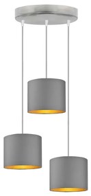 Lampa wisząca potrójna na srebrnym stelażu - EX449-Ralos - 5 kolorów
