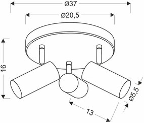 Nowoczesna lampa sufitowa regulowana na dysku - Z013 P7-S83