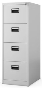 Szafa kartotekowa metalowa z 4 szufladami szara, 460 x 1320 x 620 mm: SARA