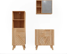 Zestaw mebli łazienkowych bambus 60x36x65 lucie