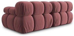 Różowa aksamitna sofa 188 cm Bellis – Micadoni Home