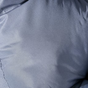 Outsunny Fotel Ogrodowy z Rattanu, Siedzisko Rattanowe, PE-Rattan, 89 cm x 75 cm x 143 cm, Szary+Czarny