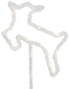 Zewnetrzna Zestaw 3 świątecznych reflektorów Biały Jeleń z LED i timerem IP44 - Shika Oswietlenie zewnetrzne