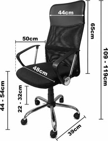 Ergonomiczny fotel obrotowy Lofoten dla graczy i do biura z podparciem lędźwiowym i mechanizmem TILT