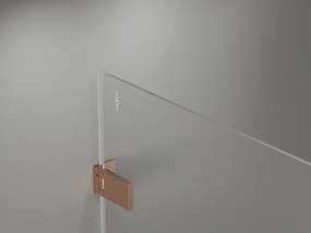 Mexen Lunar-F drzwi prysznicowe składane lewe 70 cm, transparent, miedź szczotkowana - 836-070-000-65-00-L